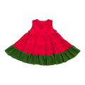 Little Girls Dress Kids Classic A-Line Dress With Watermelon Design Child Summer Sleeveless Dress Baby Girls Outfit Size 2-11Y
