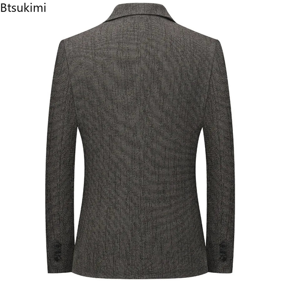 Fashion New Men's Suit Jackets Single Breasted Slim Fit Business Casual Blazer Coats Men Formal Clothing Tops Party Wedding Suit