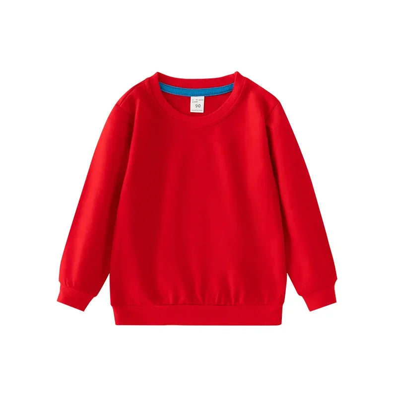 Long Sleeve Sweatshirt Baby Boys Clothes Girls Tops Autumn Spring Sweatshirt Kids Solid Color Hoodies Children