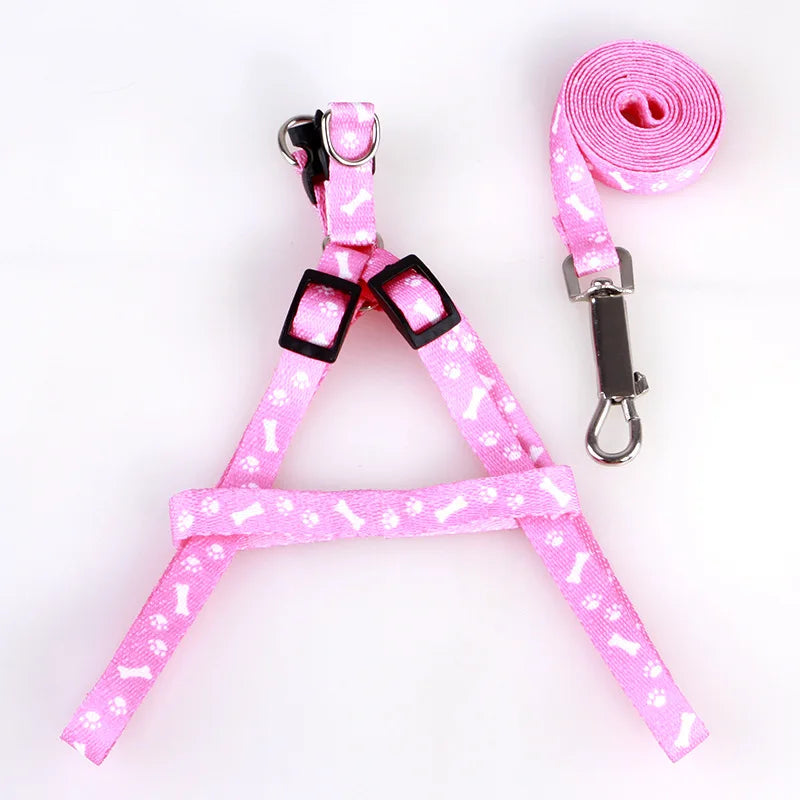 Small Dog Leash Puppy Leashes Teddy Pet Leash and Harness Set Cute Lead Rope Set Cat Kitten Leash Pet Things Decoration