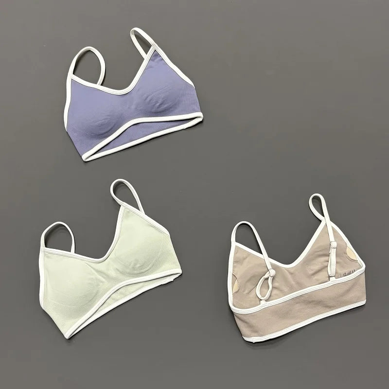 Sports Bra For Women Padded Wireless Yoga Bra Seamless Breathable Shockproof Gym Workout Crop Top Adjustable Straps Bralette