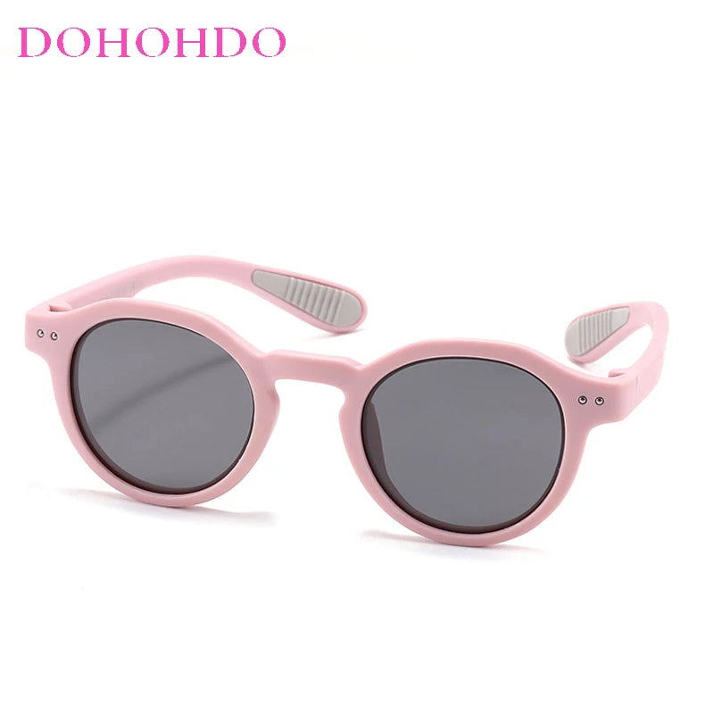 3-12 Years Kids Sunglasses Fashion Children Polarized Sun Glasses Boys Girls Glasses Silicone Safety Baby Shades UV400 Eyewear