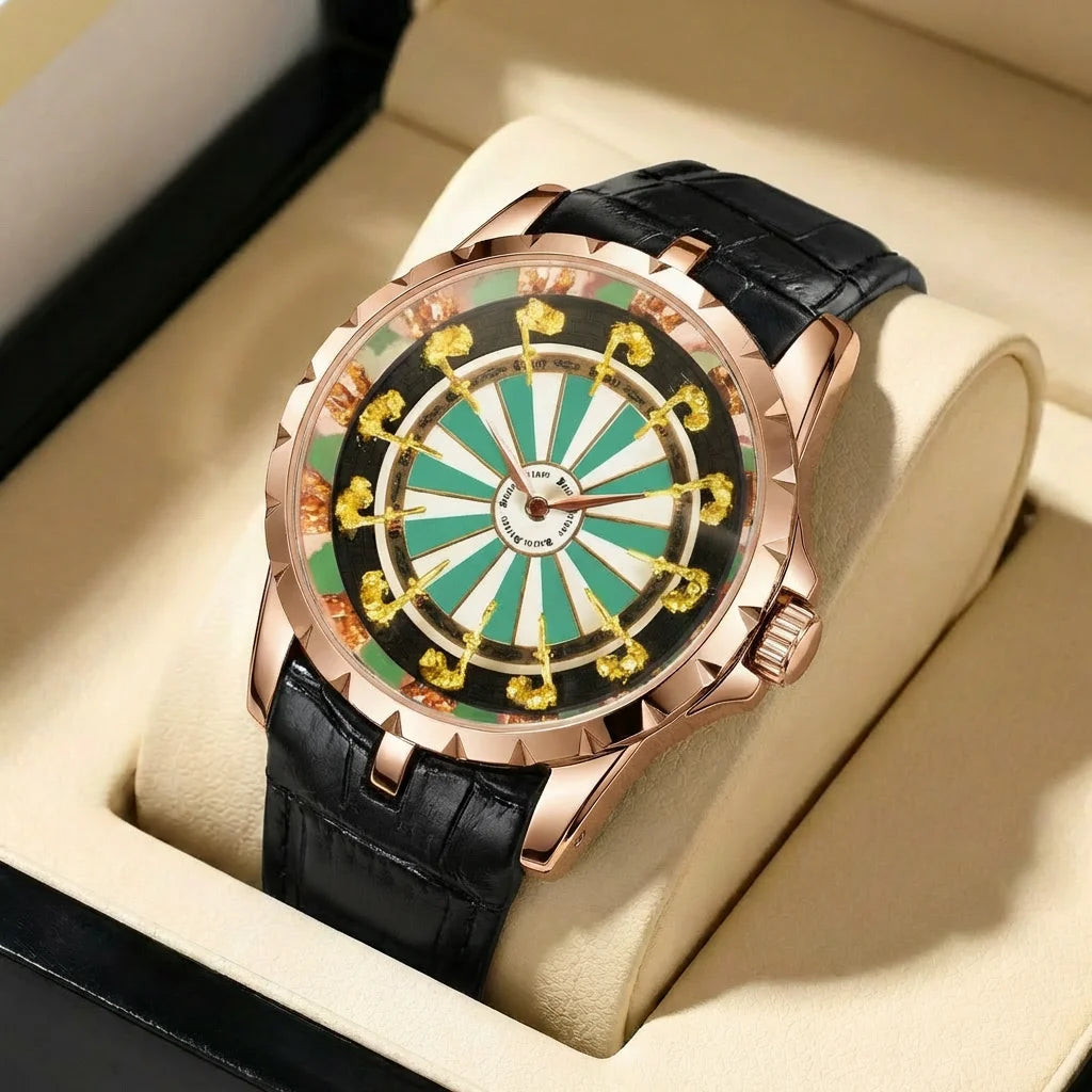 New Watch for Men with Retro Style and Simple Personality, Practical Belt, Large Dial, Fully Automatic Quartz Watch for Men
