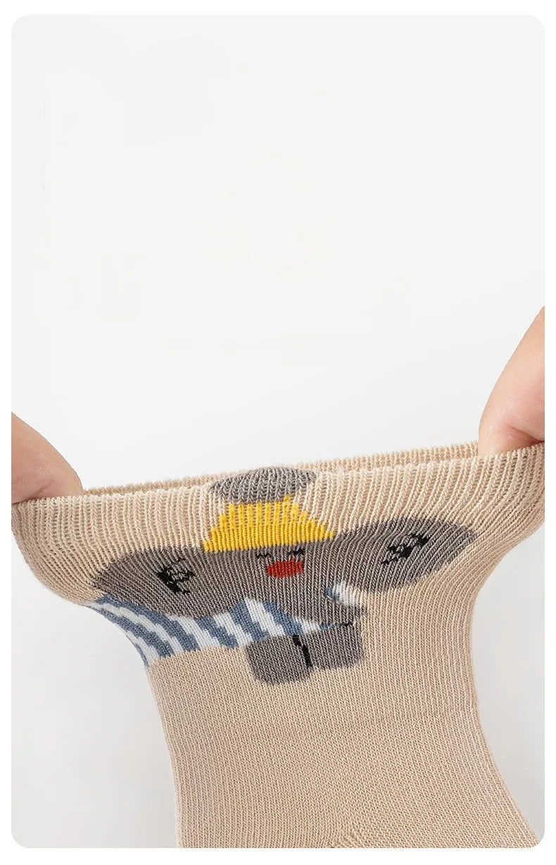 5 Pairs/Lot Boys Children Socks 0-12 Years Cartoons Baby Socks Soft Cotton Comfortable Toddler Kids Socks Girls Knee High Socks