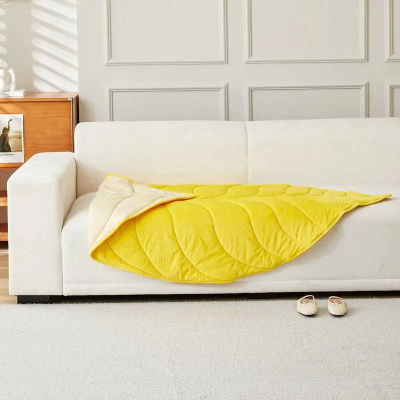 Pet Sleeping Mat Leaf-shaped Autumn and Winter Thickened Cat and Dog Mat Ins Wind Crawling Mat Game Cama Para Perro