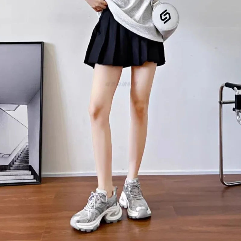 Athletic Woman Footwear New Sneakers Sports Designer Luxury Vulcanized Shoe Trends on Sale Mesh Breathable Shoes for Women