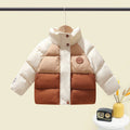 Kids Winter Warm Down Coats Children Casual Versatile Zipper Jacket Boys Girls Comfort Thick Plush Thermal Outdoor Outerwear