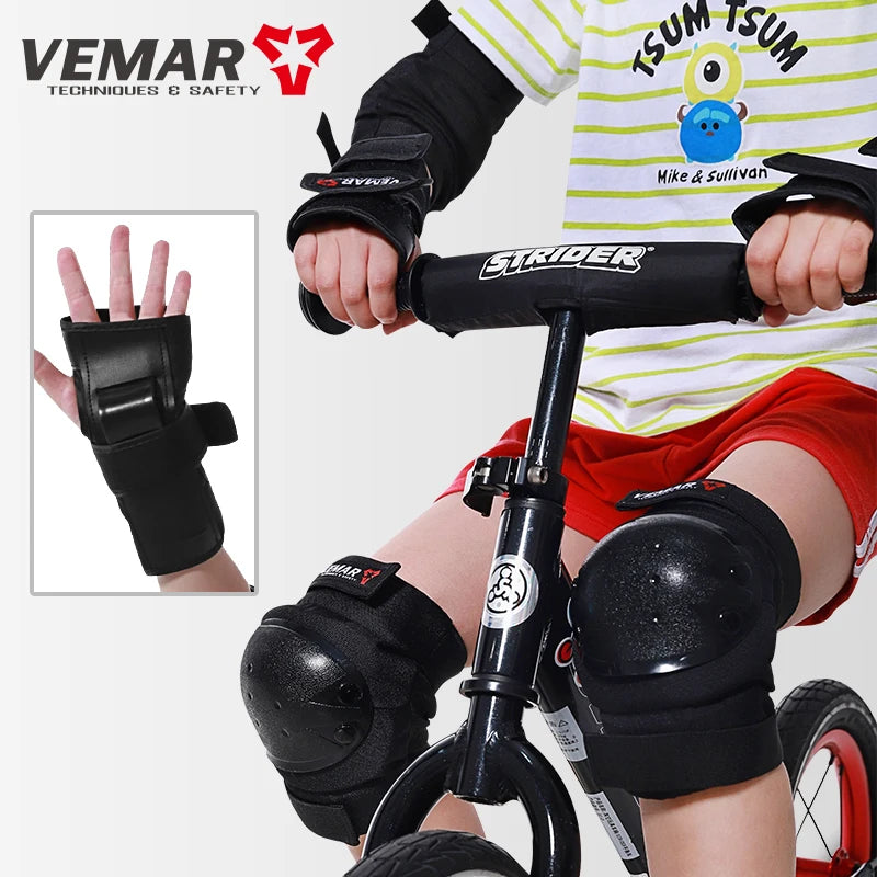 6pcs/Set Kids Roller Skating Riding Protective Gear Children Bicycle Scooter Sports Moto Bike Palm Hand Elbow Pads Knee Brace