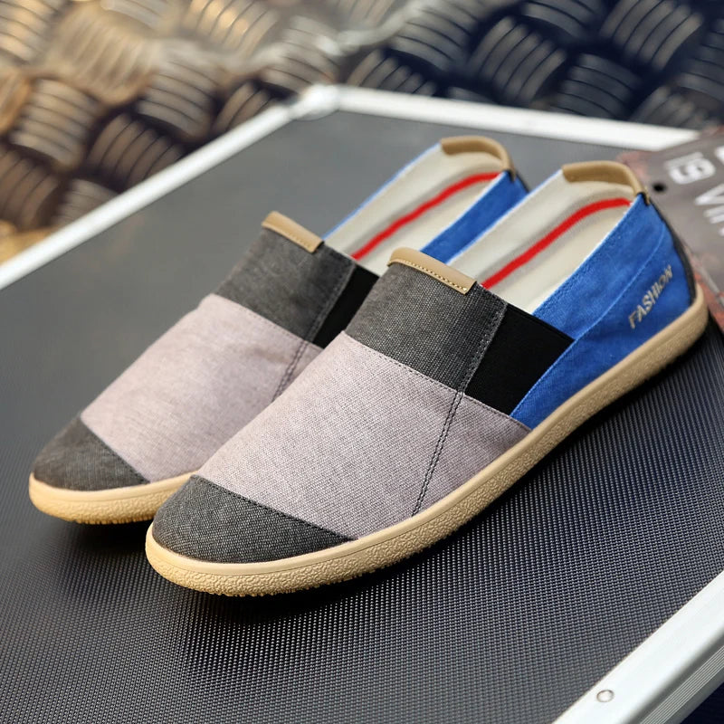 Men's Loafers Summer Slip On Canvas Shoes Men Casual Shoes For Men Flat Fisherman's Shoes Women Breathable Men's Espadrilles