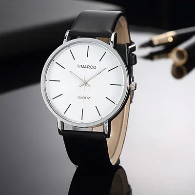 Simple Women's Watches Fashion Leather Slim Strap Wristwatch Ladies Quartz Watch Round Dial Clock Gift Relojes Para Mujer