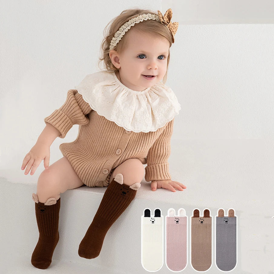 Cute Kids Socks For Girls Boys Soft Cotton Baby Toddler Boy Girl Sock Cartoon Children's Short Socks Autumn Winter 0-8Years