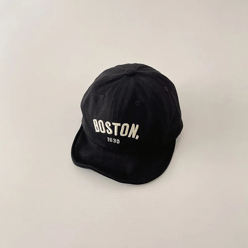 Children Vintage Soft Short Eaves Cap Boys Casual Letter Simple Hats Summer Spring Versatile Cotton Outdoor Kids Girls Hats