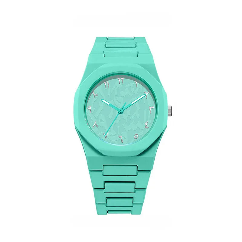 Middle Eastern Popular Sports Watches for Men and Women Dopamine Quartz Watches Niche Fashion Waterproof Stainless Steel