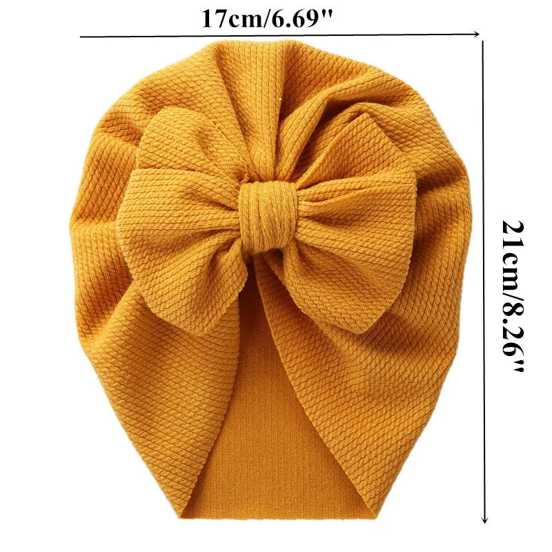 Baby Hat Girls Bows Turban Hats Infant Photography Props Cotton Kids Beanie Baby Cap Accessories Children Hats Newborns Bonnet