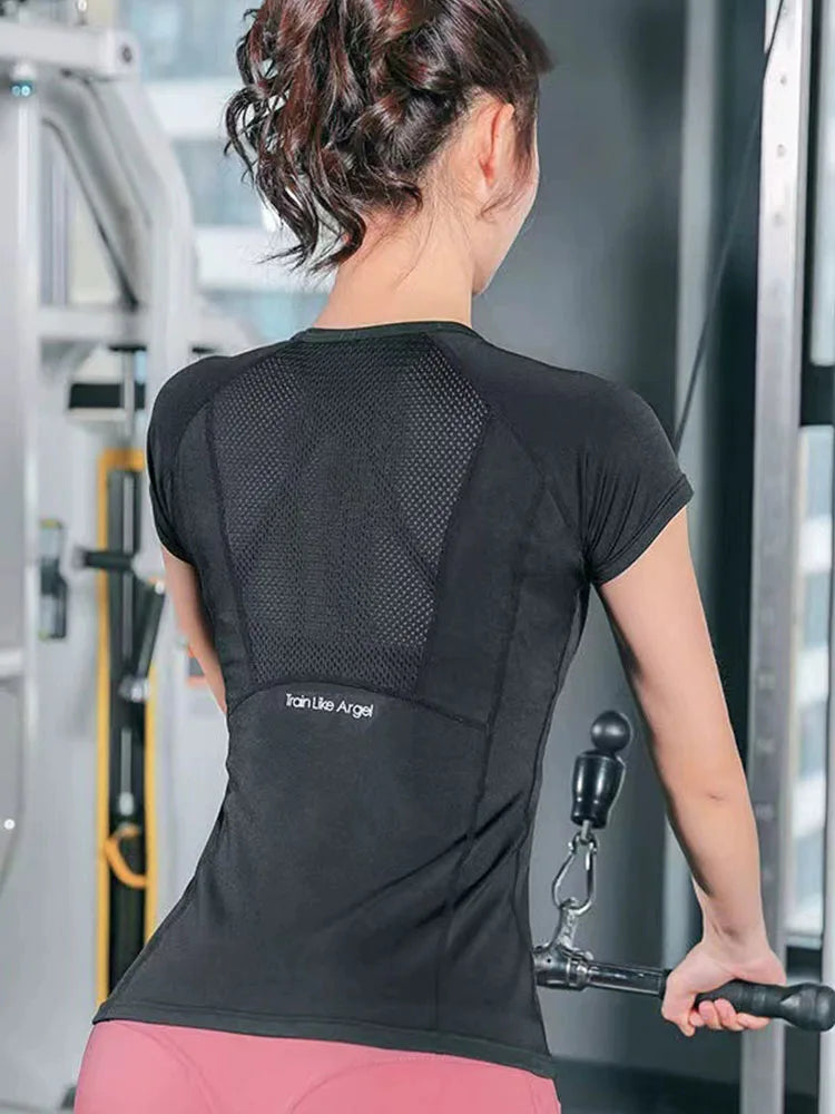 Ladies Sportswear Yoga Wear Women's Sports T-Shirt  Top Fitness Clothes Running