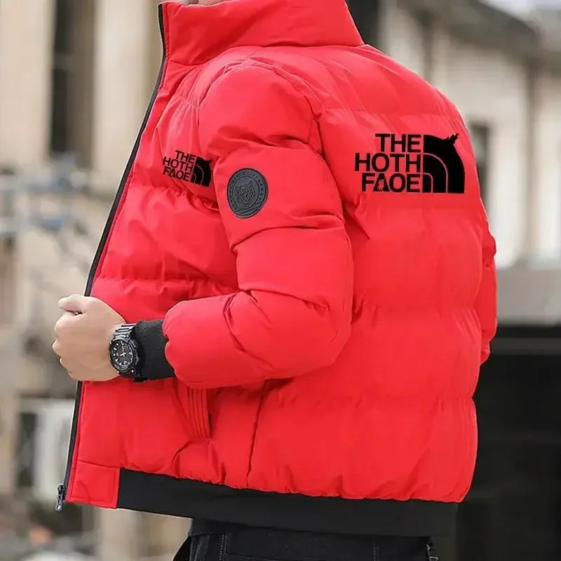 Men's fashion thickened jacket, new autumn and winter warm and waterproof parka coat, men's casual and fashionable jacket, outer