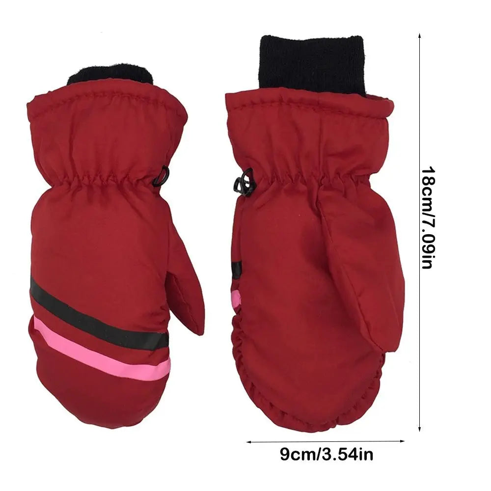 New Children Kids Winter Snow Warm Gloves Boy Girls Outdoor Riding Ski Snowboard Gloves Windproof Waterproof Thicken Mittens