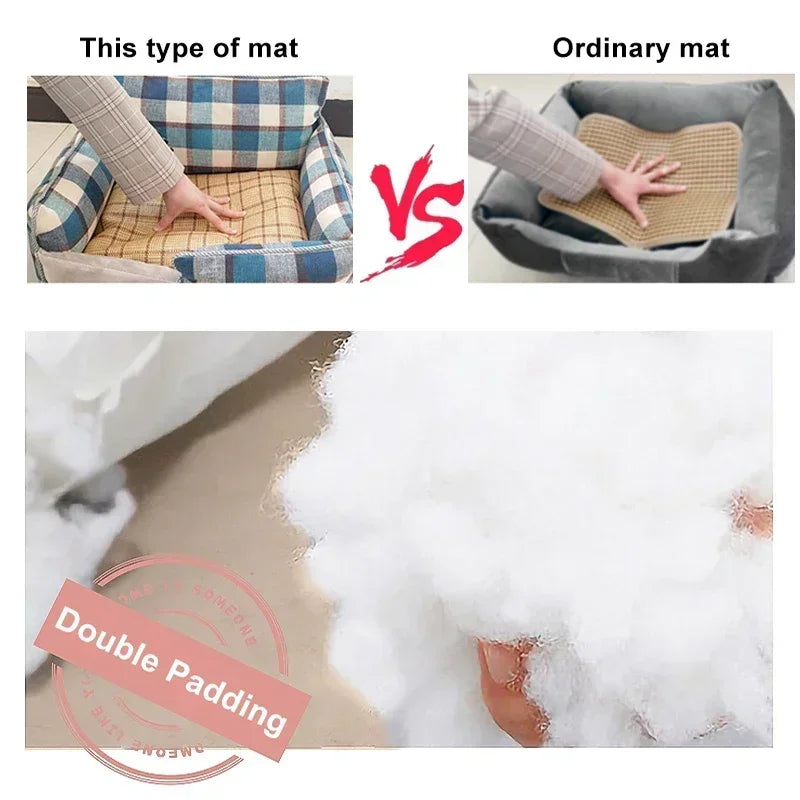 Warm Soft Pet Bed Removable Washable Sofa Cushion Pet Mat Indoor Kennel Sleeping House for Puppy Cat Dog Daily Pet Supplies