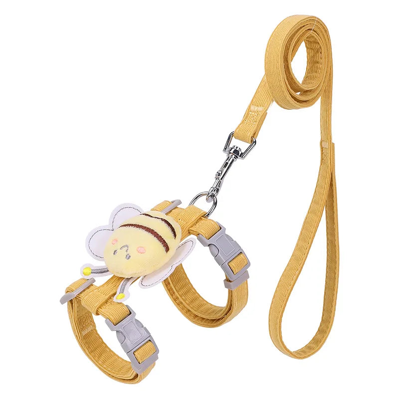Cat Harness and Leash Sets Adjustable Dog Harness for Small Dogs Breashable Pet Harness Out Walking Dog Kitten Accessories