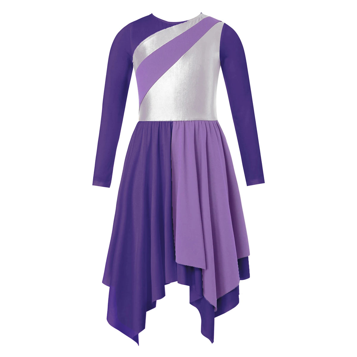 Kids Girls Liturgical Praise Dress Lyrical Dance Performance Costumes Children Church Choir Worship Ballroom Dancing Dancewear