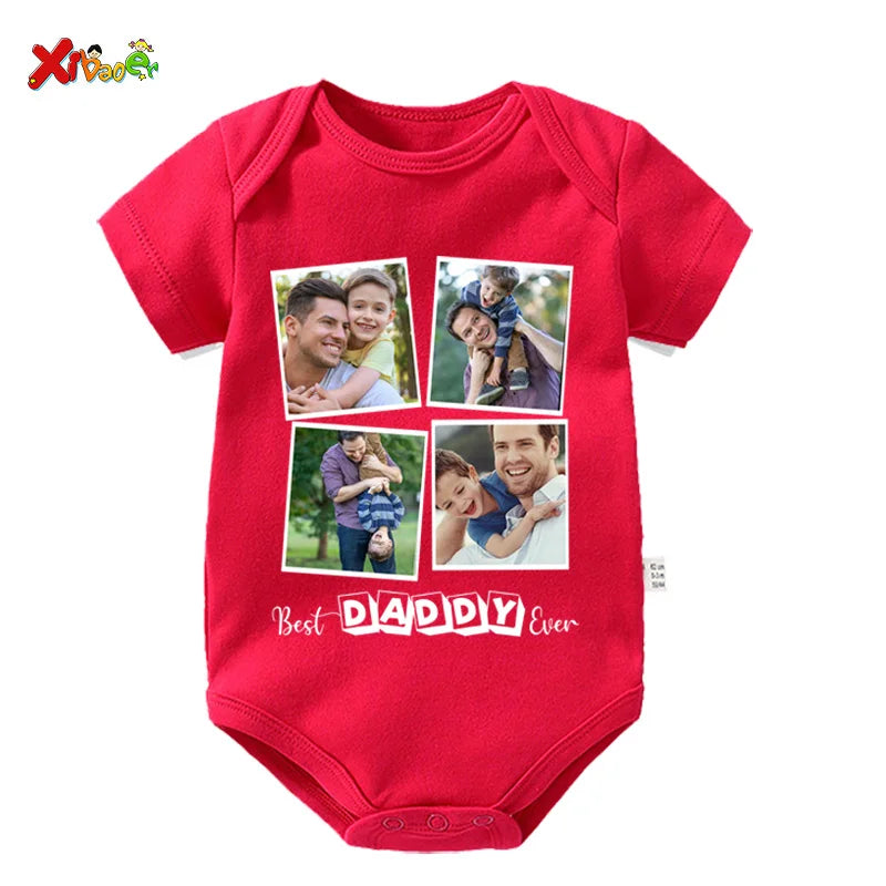 Personalized Father's Day Shirt Custom Photo Shirt Dad T-shirt Personalized Gift Shirts for DADDY T Shirt Baby Bodysuit Gift KID