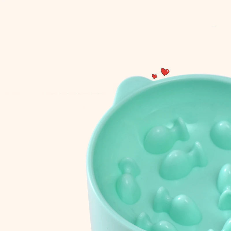 Pet bowl Cats and dogs healthy choking and slow eating bowls high feet neck protection and slow eating pet supplies