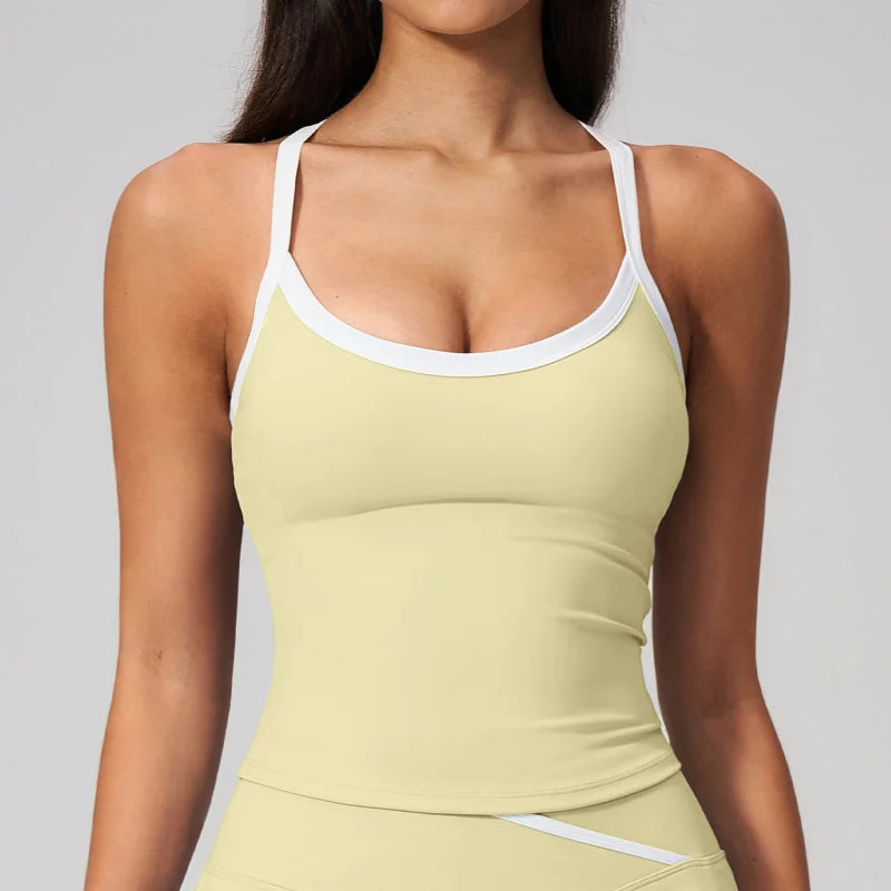Women Sports Yoga Vest Women's Underwear Shockproof Push-up Sexy Outfits Slim Fit Beauty Back Fitness Active Wear Tank Top