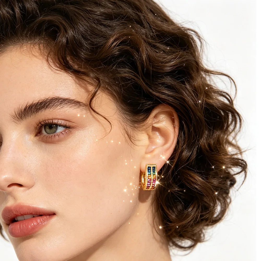 A Pair of Exquisite and Elegant Earrings for Women, Colorful Ear Jewelry Suitable for Everyday Wear