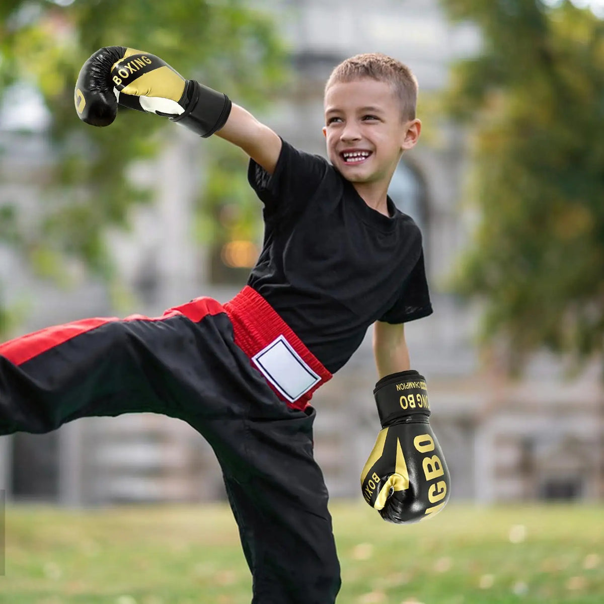 1 Pair Kids Boxing Gloves Children Punching Training Gloves Workout Fighting Exercise Mitts Wrestling Training Fitness Gloves