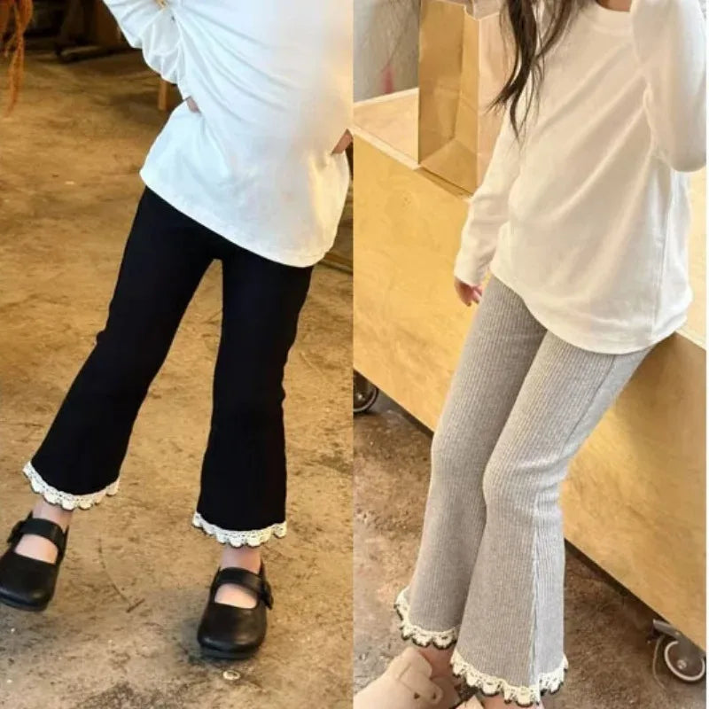 0‑6Y Children Kids Pants Girls Boys Cotton Leggings High Waist Big PP Pants Spring Autumn Casual Soft Fashion Long Trousers