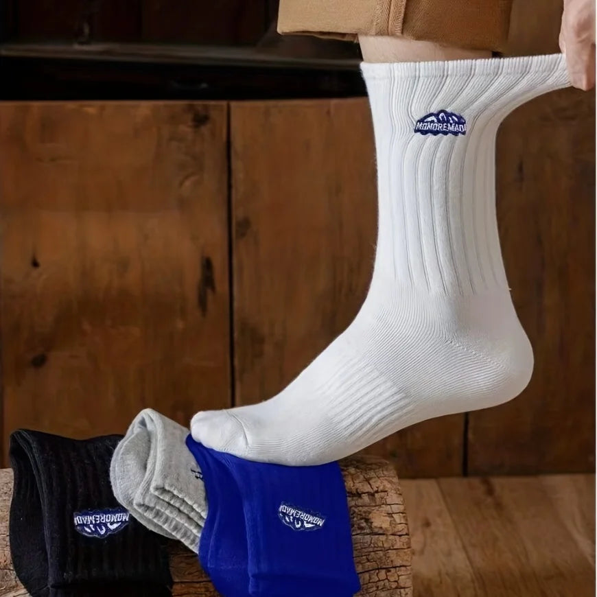 4 pairs of unisex socks with oil painting pattern  thin breathable and versatile casual mid length socks