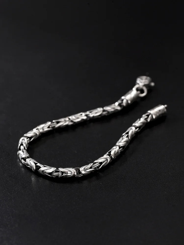New Bracelet Men's Vajra 925 Thai Silve Retro Doing Old Trend Personality Neutral High Jewelry