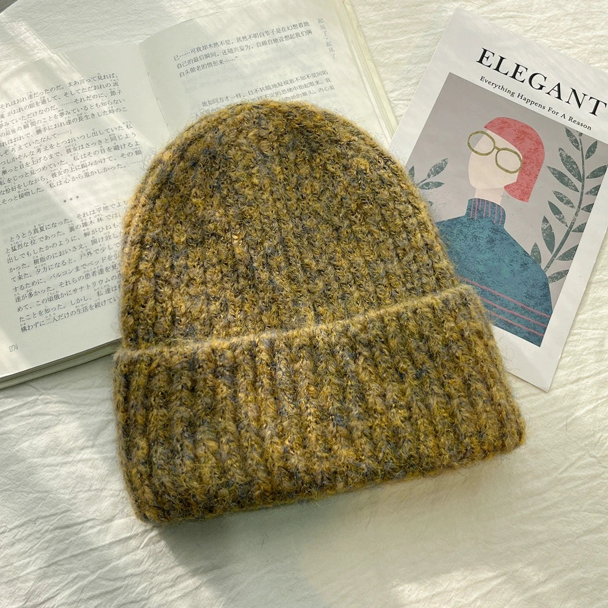Knitted  Women's Autumn and Winter Retro Hats Warm Thickeneded Ear Protection Hat Fashionable Winter Mixed Color Hat for Men