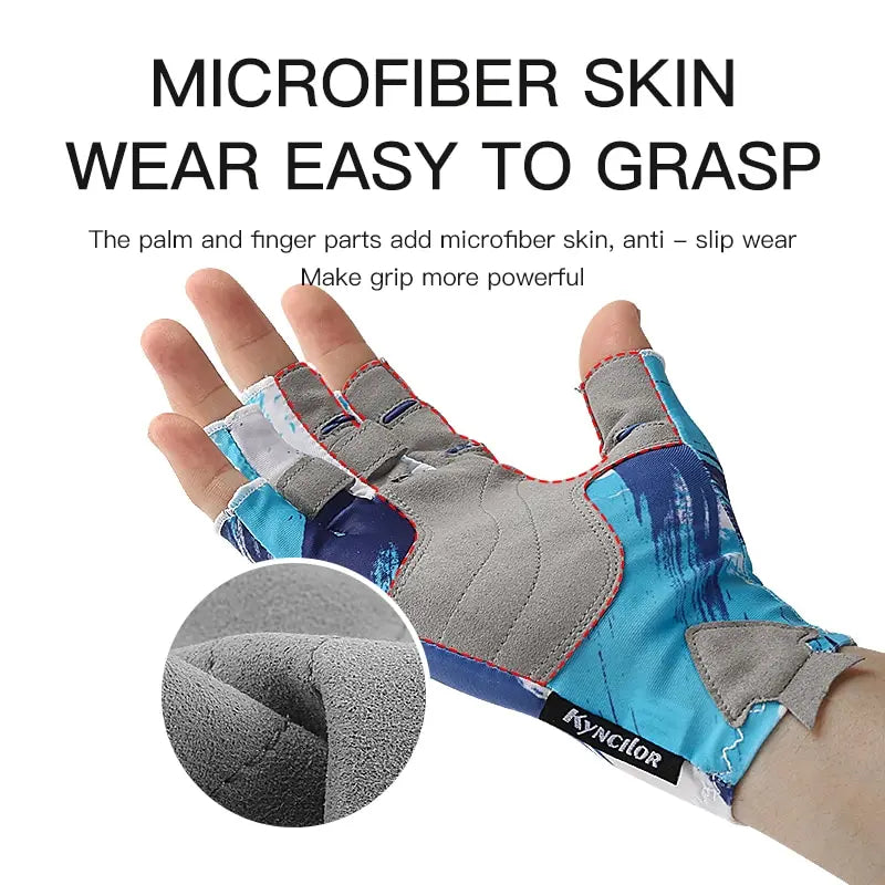 Fishing Gloves Men Women Half-finger Non-slip UV Protection Lightweight Breathable Outdoor Sport Equipment Angling Sailing Glove