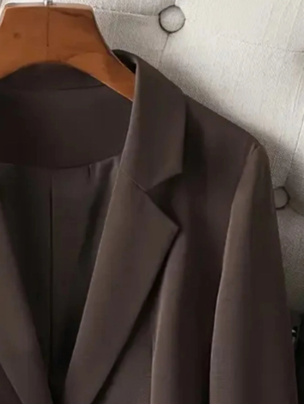 Elegant Brown Blazer for Women Single Button Slim Fit Business Commuter Suit Jacket Korean Fashion OL Style New Spring/Autumn