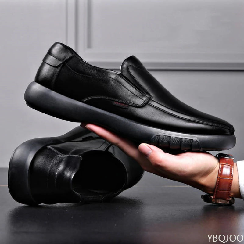 spring autumn New Men's loafers Business Casual non slip leather Shoes Soft soled comfort dad shoe Fashion versatile flats Homme