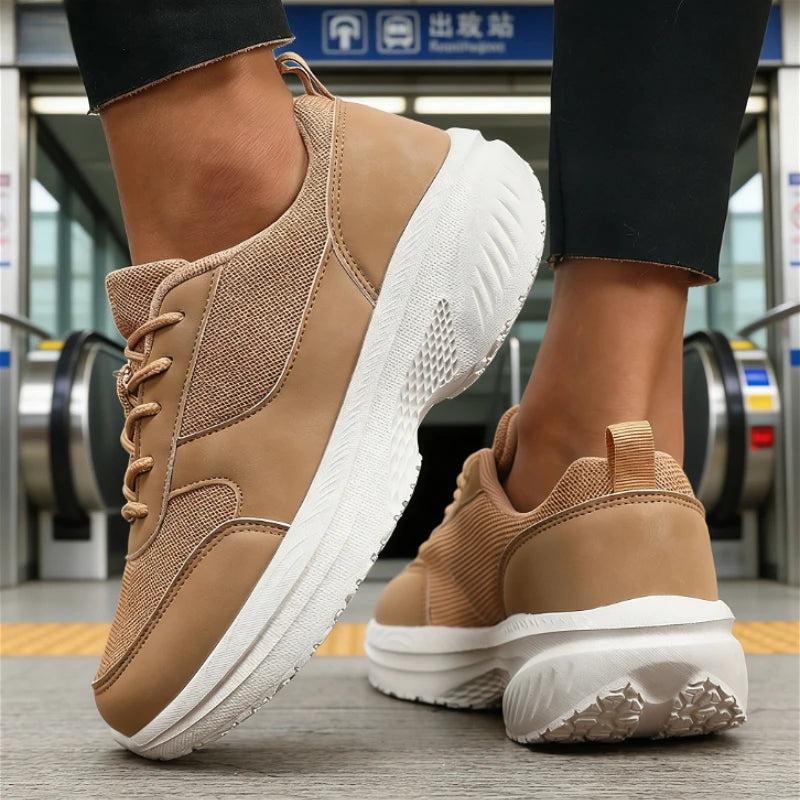 Women's Sports Sneakers Wide Toe Casual Breathable Mesh Platform Sole Comfortable Walking Running Sneakers Trend Ladies Footwear