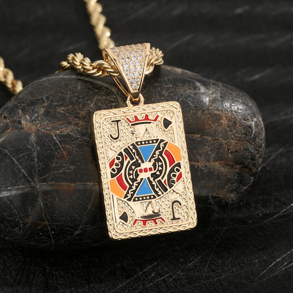 A charming hip-hop punk style jewelry set for men, made of 14K brass and zircon stones, perfect for a birthday or New Year's gif