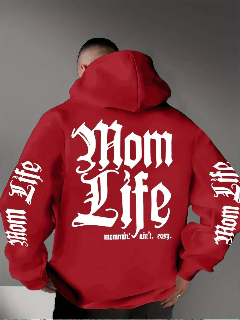 Fashionable Men's New Autumn Gothic Letter Printed Comfortable Soft Hoodie Outdoor Street Versatile Top