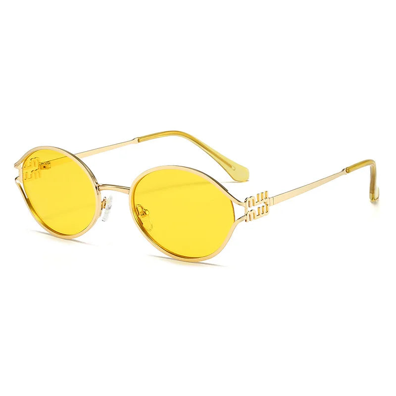 Sunglasses for Women Retro Oval 90s Sun Glasses Lightweight Vintage Cat Eye Trendy ShadesProtection Lens