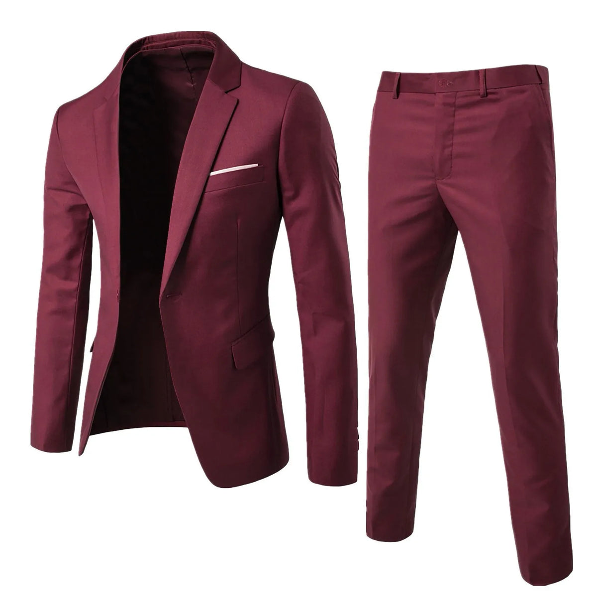 Men's Suit Set Business Formal Two-piece Set Slim Fit Small Suit Jacket Western Pants Wedding Dress Groomsman Suit