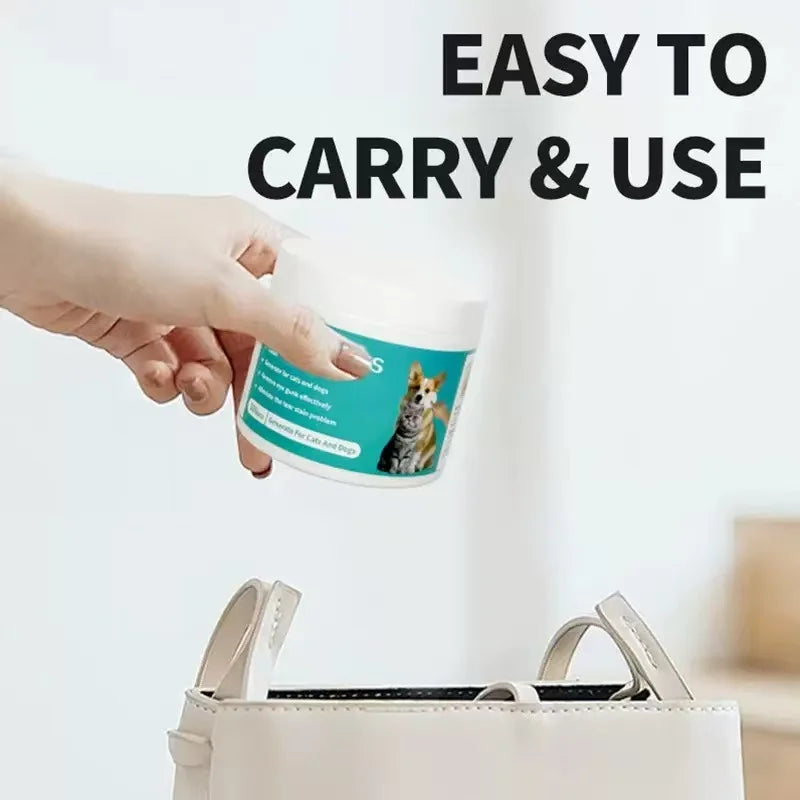 Pet Teeth Cleaning Products, Disposable Finger Toothbrush, Finger-Sleeve Wet Wipes, Oral Care For Dogs And Cats