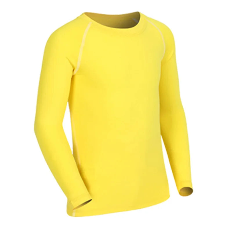 Kids Children Boy Girl Sport Running Long T Shirt Fitness Basketball Football Gym Sportswear Soccer Hiking Undershirt Jerseys K1