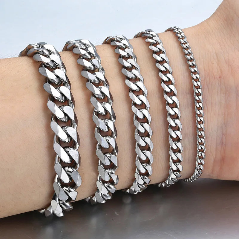 Trendy Chain Bracelet for Men Classic Stainless Steel Jewelry Gift for Men And Women
