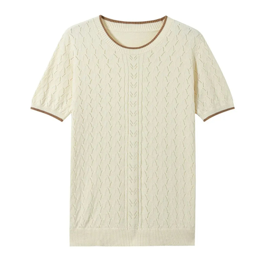 WinvyNee Summer Women‘s T-Shirts Cotton Pullovers Sweaters Top Short Sleeve O neck Pullover Solid Knitwear Tops Spring A1002024A