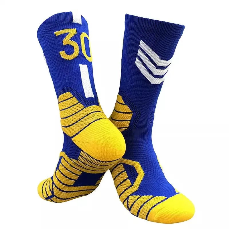 Professional Star Basketball Socks Adults Kids Number 23 Elite Towel Bottom Sports Socks Non-slip Breathable Durable Socks