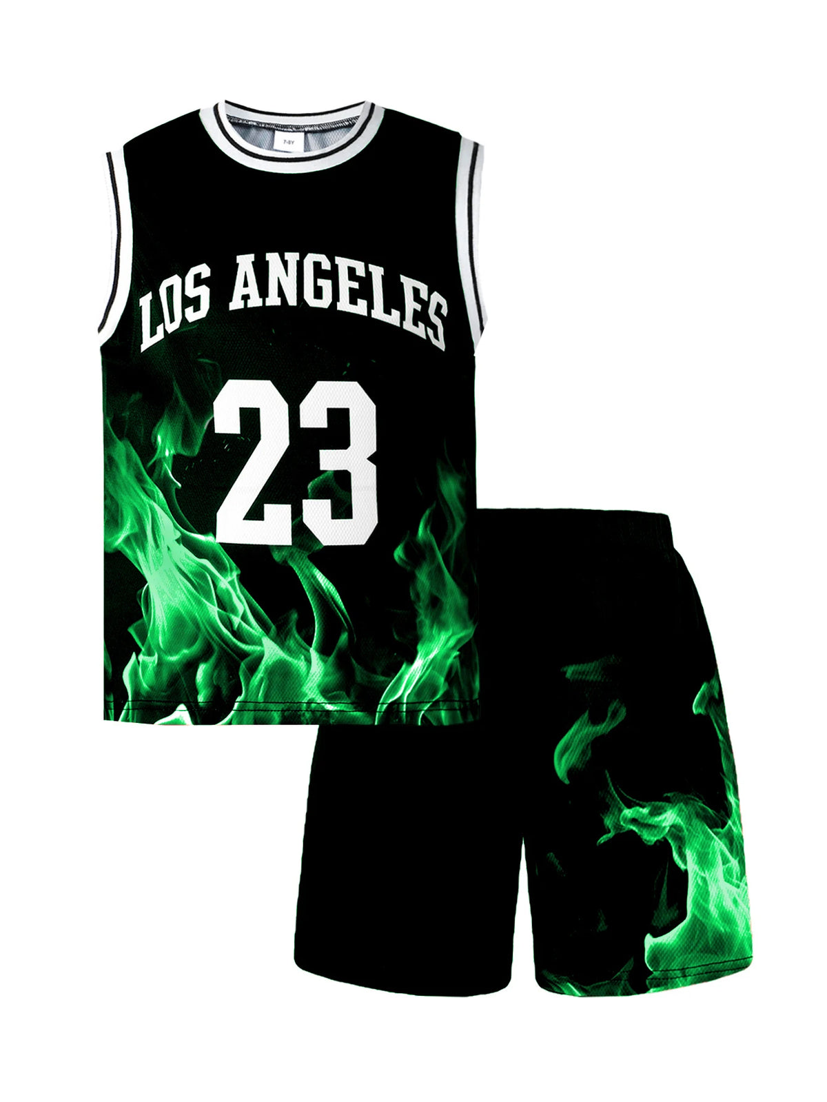 Boys' 2PCS Set T-Shirt And Shorts Sport Quick-Dry Mesh Fabric for Summer Outdoor Sports Basketball Uniform Kids' Active Wear