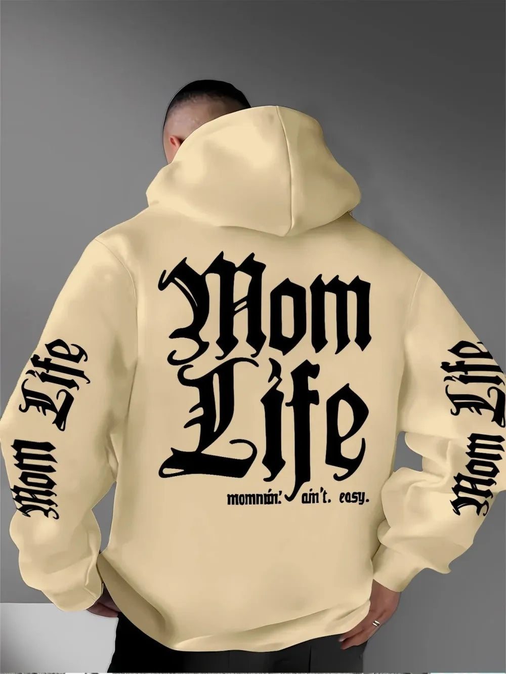 Fashionable Men's New Autumn Gothic Letter Printed Comfortable Soft Hoodie Outdoor Street Versatile Top