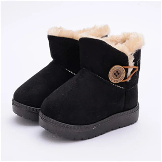 Warm Kids Snow Boots For Children New Toddler Winter Princess Child Shoes Non-slip Flat Round Toe Girls Baby Lovely Boots