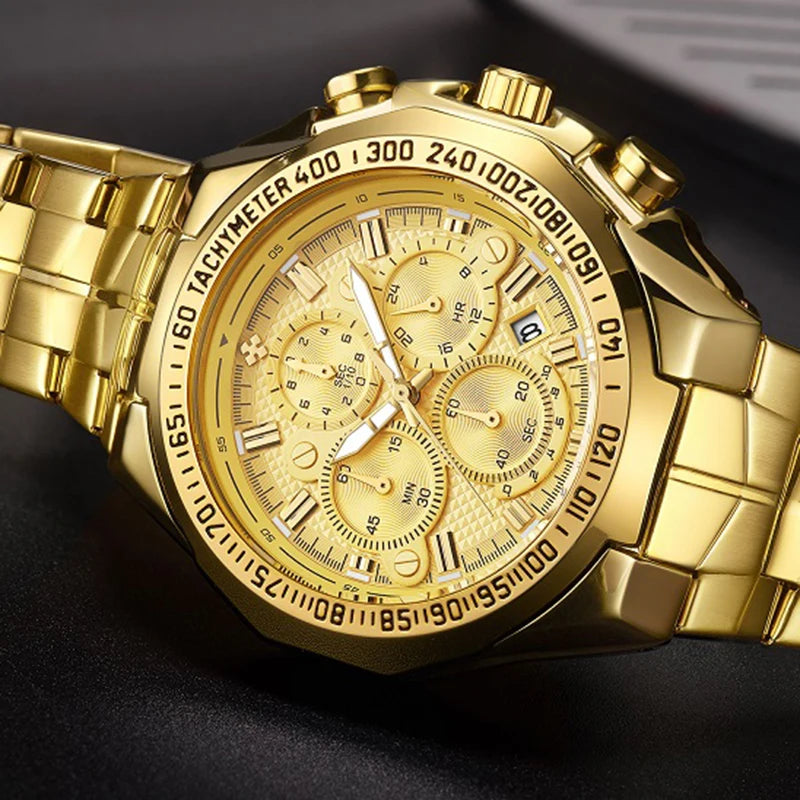 Relogio Masculino WWOOR Mens Watches 2026 Top Brand Luxury Wrist Watches For Men Gold Big Golden Male Chronograph Wristwatch Man